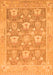 Machine Washable Oriental Orange Traditional Area Rugs, wshabs1205org