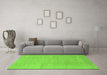 Machine Washable Abstract Green Modern Area Rugs in a Living Room,, wshabs1206grn