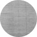 Round Abstract Gray Modern Rug, abs1206gry