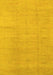 Machine Washable Abstract Yellow Modern Rug, wshabs1206yw