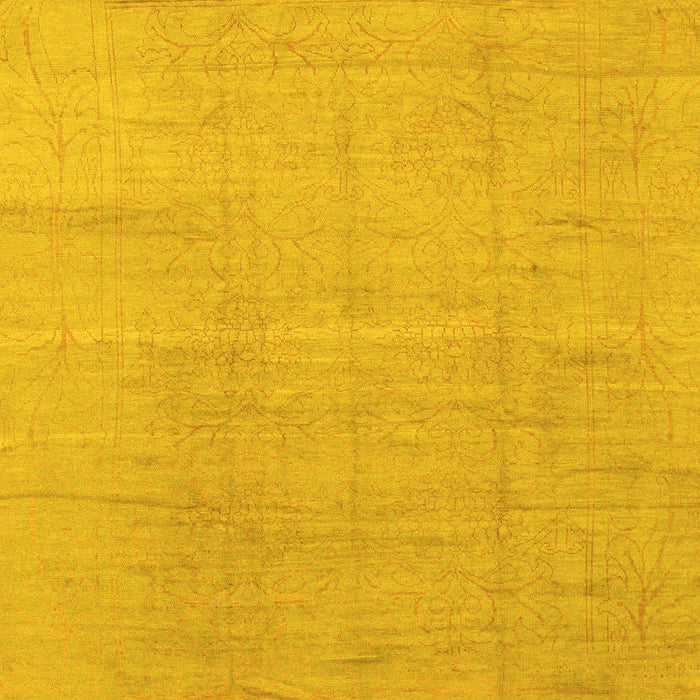 Machine Washable Abstract Yellow Modern Rug, wshabs1206yw