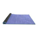 Sideview of Abstract Blue Modern Rug, abs1206blu