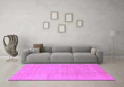 Machine Washable Abstract Purple Modern Area Rugs in a Living Room, wshabs1206pur