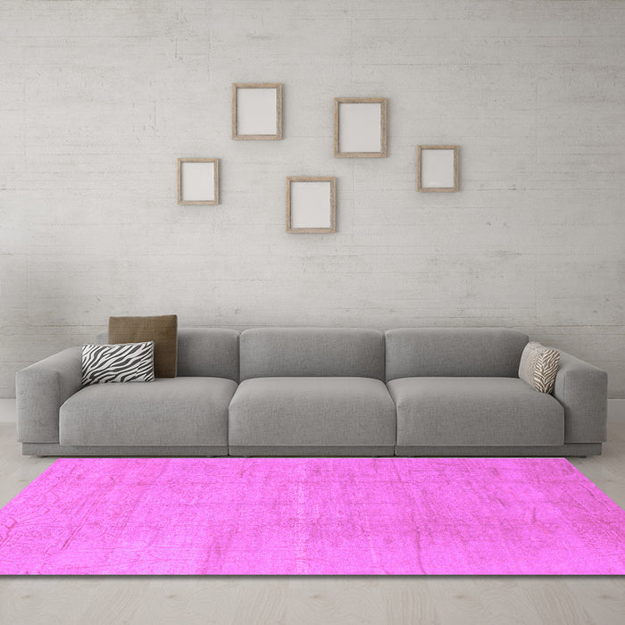 Machine Washable Abstract Purple Modern Area Rugs in a Living Room, wshabs1206pur