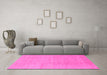 Machine Washable Abstract Pink Modern Rug in a Living Room, wshabs1206pnk