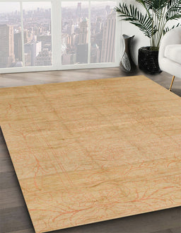 Machine Washable Abstract Orange Rug in a Family Room, wshabs1206