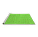 Sideview of Machine Washable Abstract Green Modern Area Rugs, wshabs1206grn