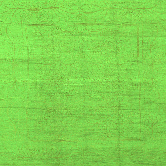 Square Abstract Green Modern Rug, abs1206grn