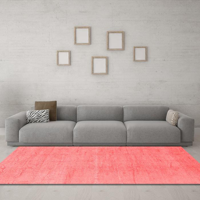 Modern Red Washable Rugs