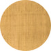 Round Abstract Brown Modern Rug, abs1206brn