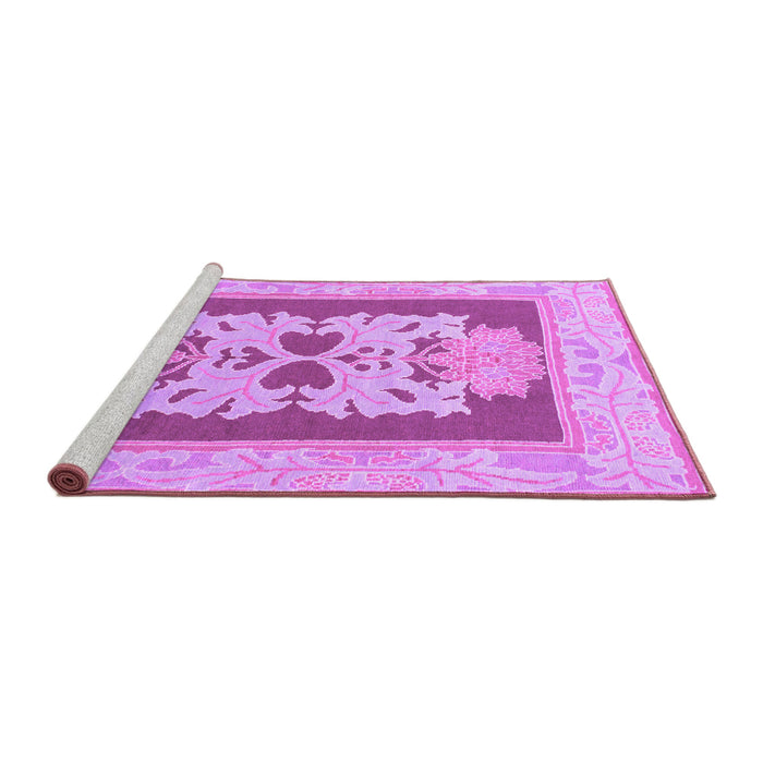 Sideview of Machine Washable Abstract Purple Modern Area Rugs, wshabs1207pur