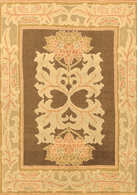 Abstract Brown Modern Rug, abs1207brn