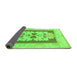 Sideview of Abstract Green Modern Rug, abs1207grn