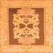 Square Abstract Orange Modern Rug, abs1207org