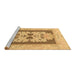 Sideview of Machine Washable Abstract Brown Modern Rug, wshabs1207brn