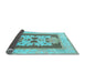 Sideview of Abstract Light Blue Modern Rug, abs1207lblu