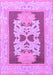 Machine Washable Abstract Purple Modern Area Rugs, wshabs1207pur