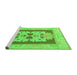 Sideview of Machine Washable Abstract Green Modern Area Rugs, wshabs1207grn