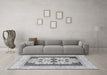 Machine Washable Abstract Gray Modern Rug in a Living Room,, wshabs1207gry