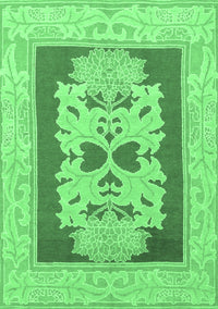 Abstract Emerald Green Modern Rug, abs1207emgrn