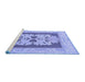 Sideview of Machine Washable Abstract Blue Modern Rug, wshabs1207blu