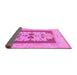 Sideview of Abstract Pink Modern Rug, abs1207pnk