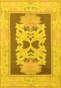 Abstract Yellow Modern Rug, abs1207yw