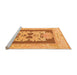 Sideview of Machine Washable Abstract Orange Modern Area Rugs, wshabs1207org