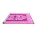 Sideview of Machine Washable Abstract Pink Modern Rug, wshabs1207pnk