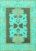 Abstract Turquoise Modern Rug, abs1207turq