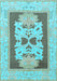 Machine Washable Abstract Light Blue Modern Rug, wshabs1207lblu