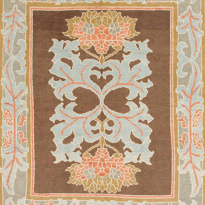 Machine Washable Abstract Chocolate Brown Rug, wshabs1207