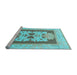 Sideview of Machine Washable Abstract Light Blue Modern Rug, wshabs1207lblu