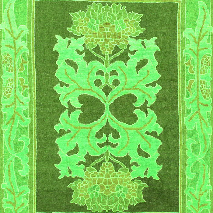Abstract Green Modern Rug, abs1207grn