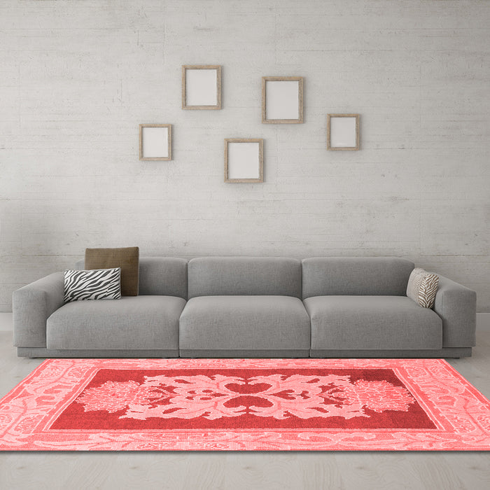 Modern Red Washable Rugs