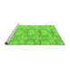 Sideview of Machine Washable Abstract Green Modern Area Rugs, wshabs1208grn