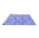Sideview of Machine Washable Abstract Blue Modern Rug, wshabs1208blu