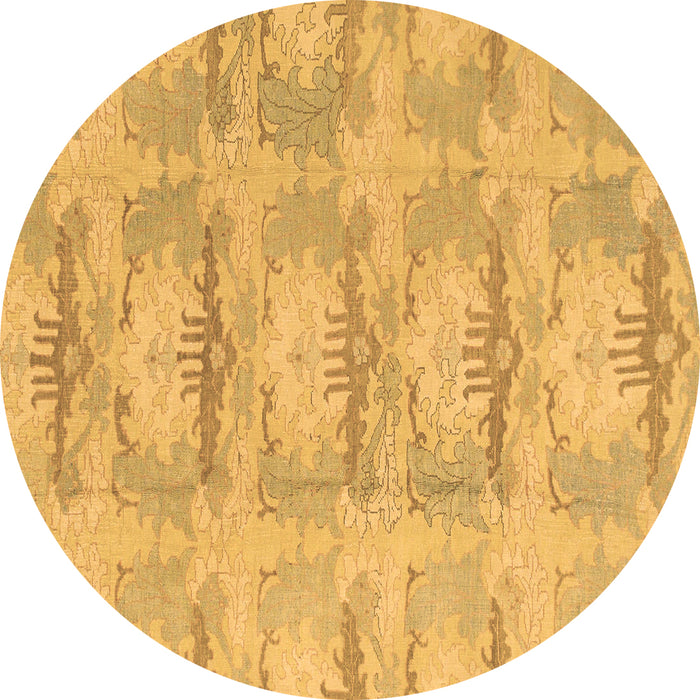 Round Machine Washable Abstract Brown Modern Rug, wshabs1208brn