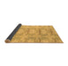 Sideview of Abstract Brown Modern Rug, abs1208brn