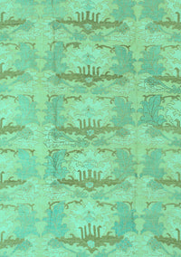 Abstract Turquoise Modern Rug, abs1208turq