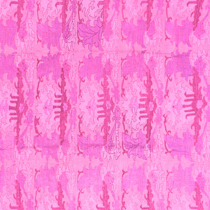 Square Machine Washable Abstract Pink Modern Rug, wshabs1208pnk