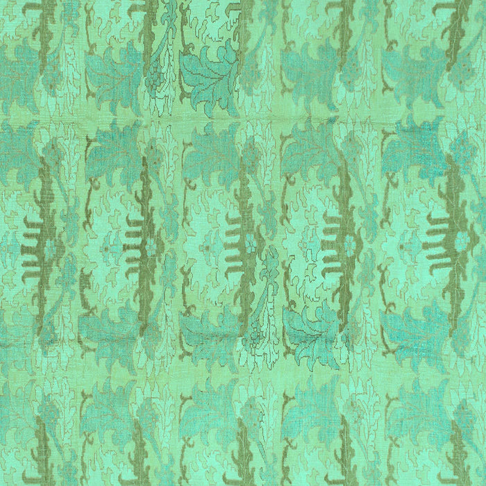 Square Abstract Turquoise Modern Rug, abs1208turq