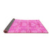 Sideview of Abstract Pink Modern Rug, abs1208pnk