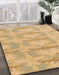 Machine Washable Abstract Yellow Rug in a Family Room, wshabs1208