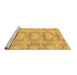 Sideview of Machine Washable Abstract Brown Modern Rug, wshabs1208brn