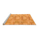 Sideview of Machine Washable Abstract Orange Modern Area Rugs, wshabs1208org