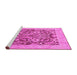 Sideview of Machine Washable Abstract Pink Modern Rug, wshabs1209pnk