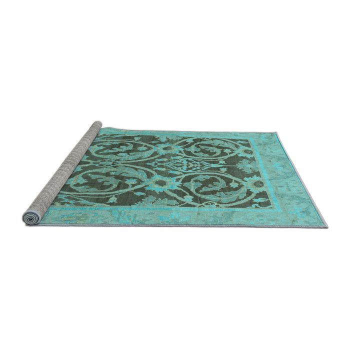 Sideview of Machine Washable Abstract Light Blue Modern Rug, wshabs1209lblu