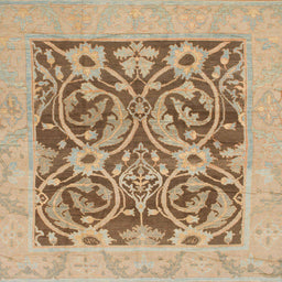 Square Machine Washable Abstract Brown Sugar Brown Rug, wshabs1209