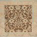 Square Machine Washable Abstract Brown Sugar Brown Rug, wshabs1209